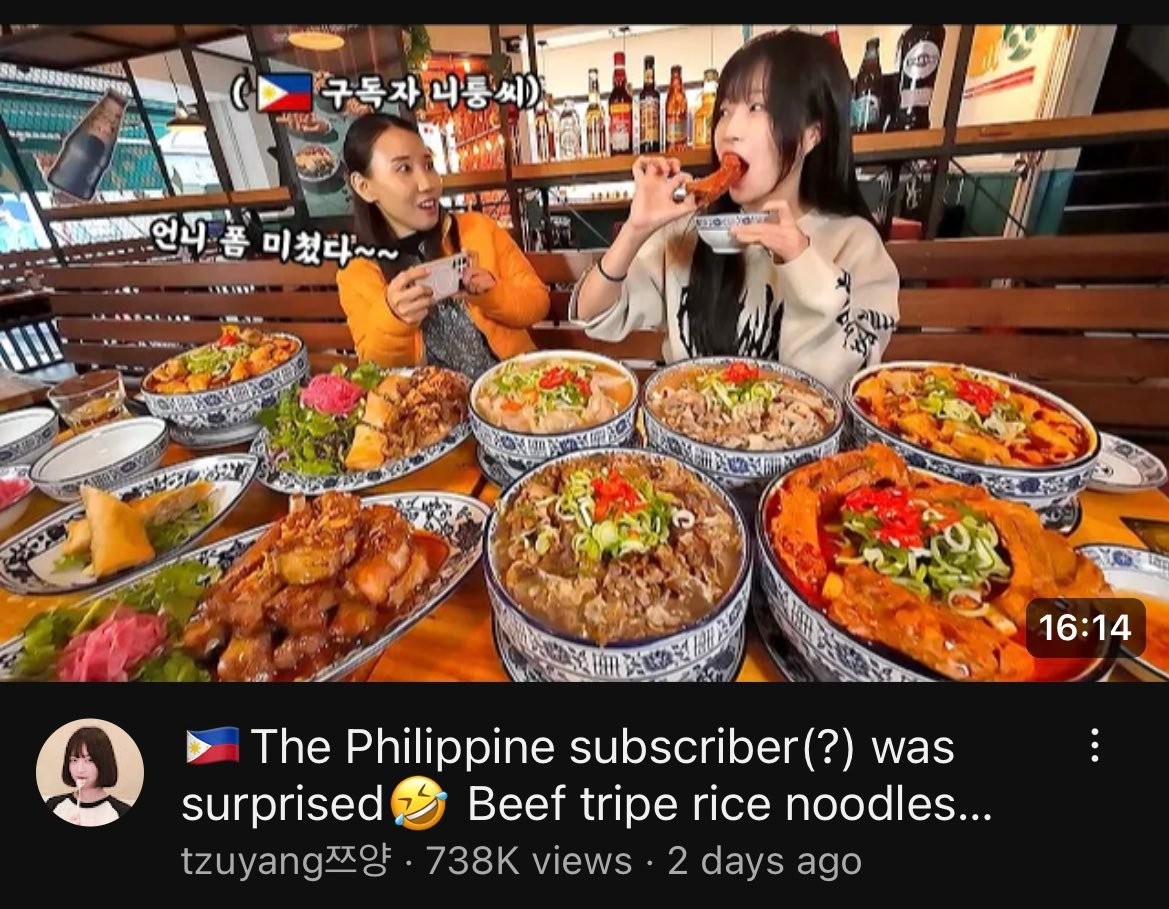 필리핀에서 반응 안좋은 쯔양 영상